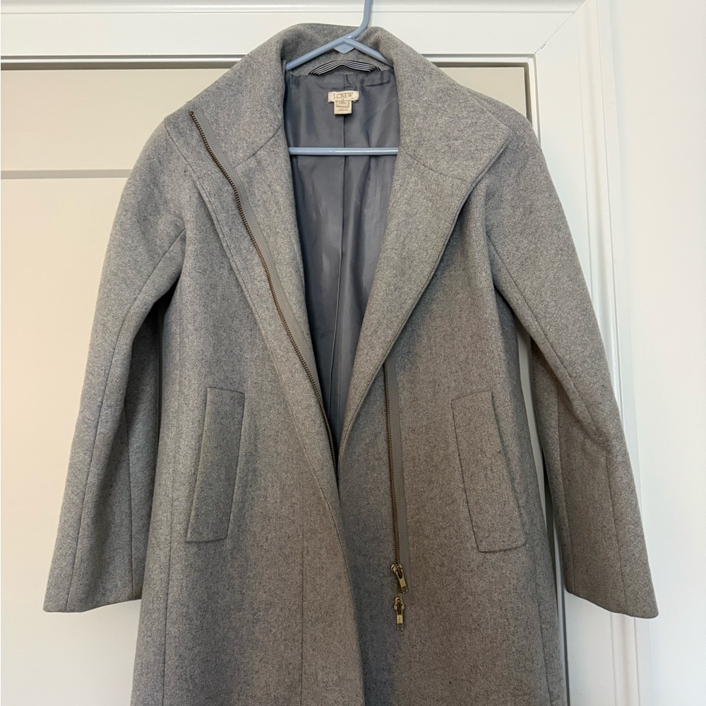 J.Crew Light Gray City Coat - Women’s OOP